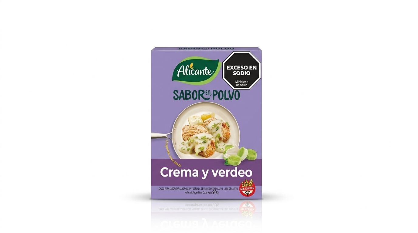 Sabor en polvo crema en verdeo